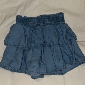 h+m Blue Ruffled Skirt